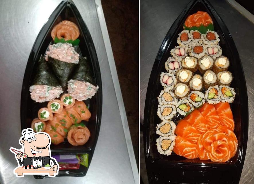 Rolos de sushi são oferecidos por Foodtruck sato