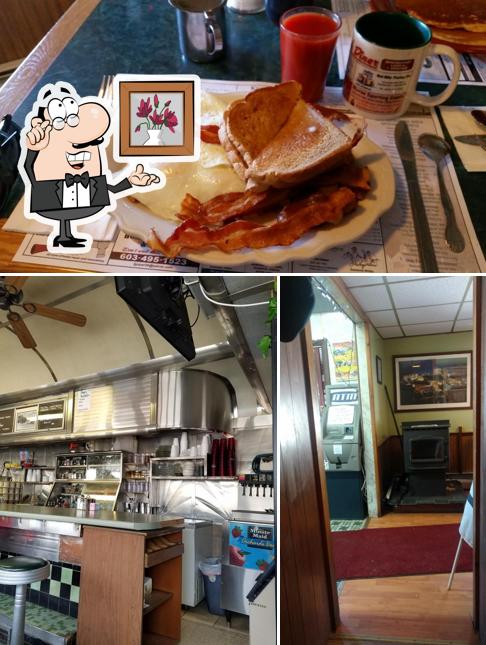 Among various things one can find interior and food at Hillsborough Diner
