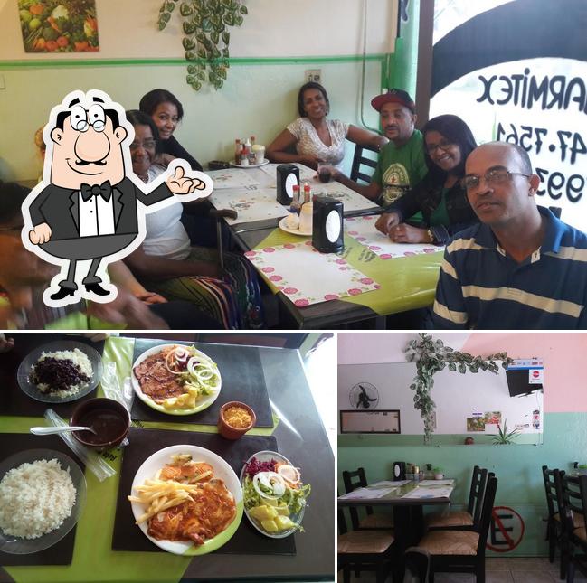 Confira a foto apresentando interior e cidadãos no Beto Restaurante