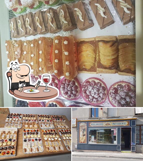 Voici la photo représentant la nourriture et intérieur sur Boulangerie Pâtisserie "Sauvanet Adrien"