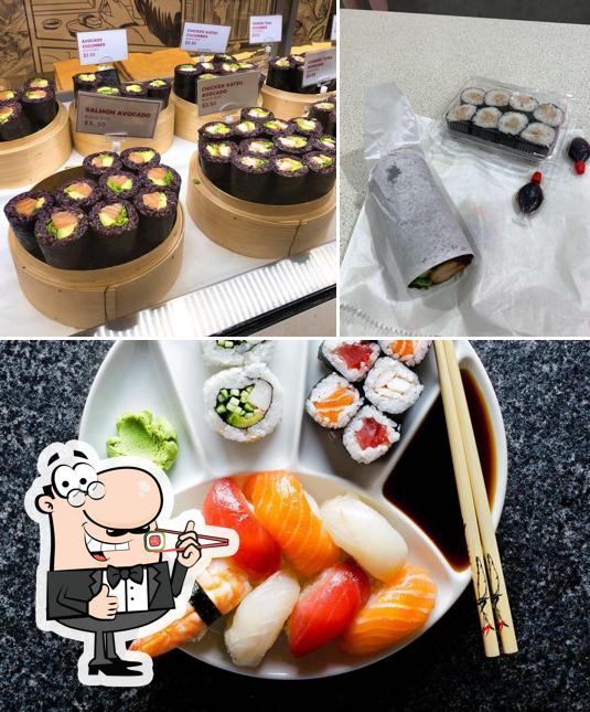 Sushi rolls are available at Manga Sushi