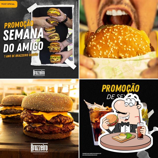 Peça um hambúrguer no Brazzeiro Hamburgueria