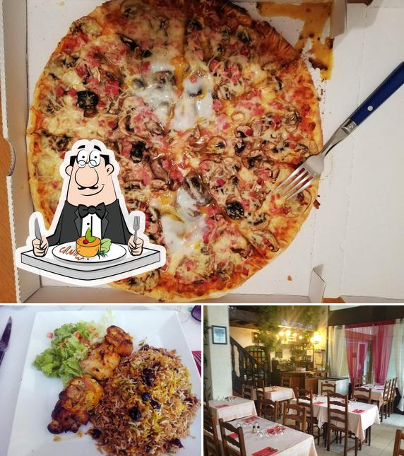 Снимок, на котором видны еда и внутреннее оформление в Pizzeria du Vel d'Hiv, slavec spécialité Perse