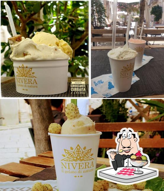 NIVERA il gelato di natura sert un nombre de plats sucrés