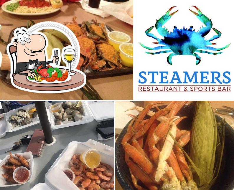 Get seafood at Steamers Restaurant & Sports Bar