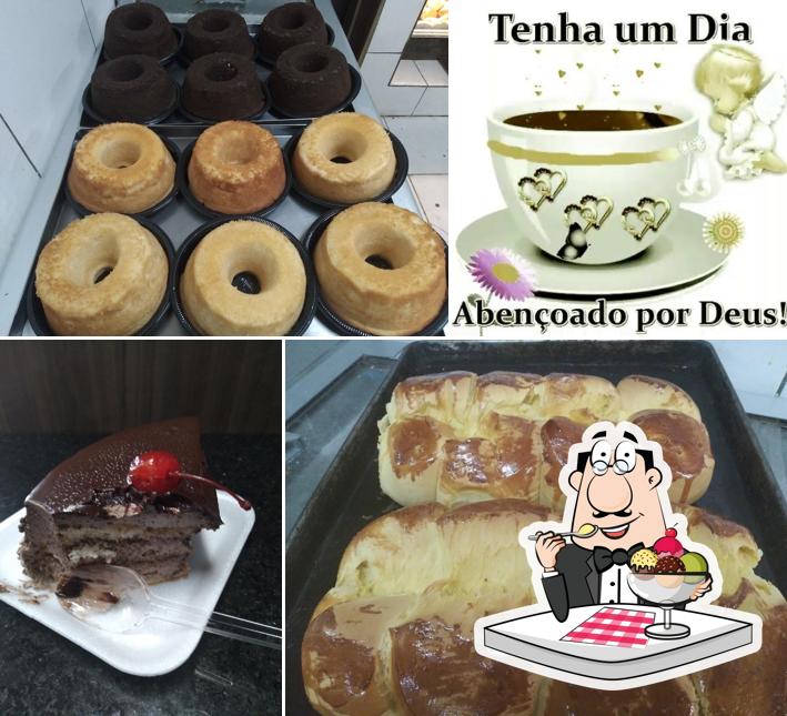 Padaria Pão e Trigo provê uma variedade de pratos doces