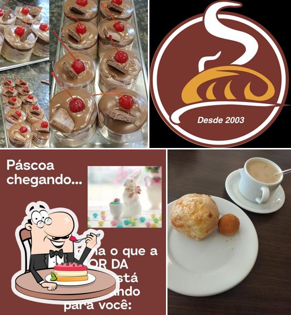 Padaria e Confeitaria SABOR DA SERRA oferece uma escolha de sobremesas