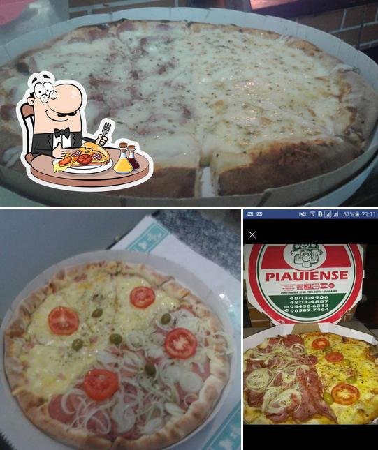 Escolha pizza no Pizzaria Piauiense