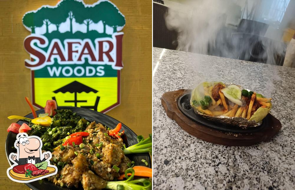 Order meat dishes at Safari Woods