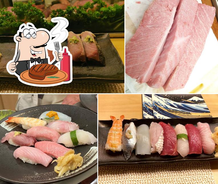 Peça pratos de carne no Sushi Hamatyo