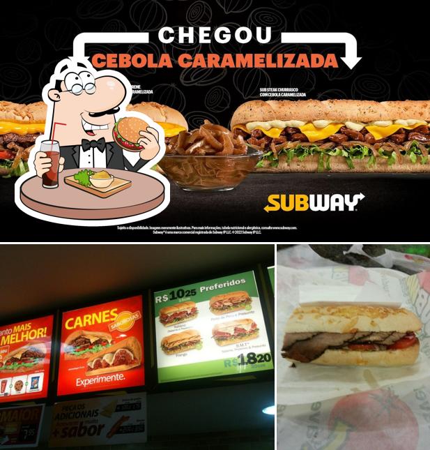 Experimente um hambúrguer no Subway