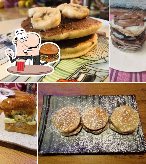 Try out a burger at Uncle Peter's Pancakes & Cafe