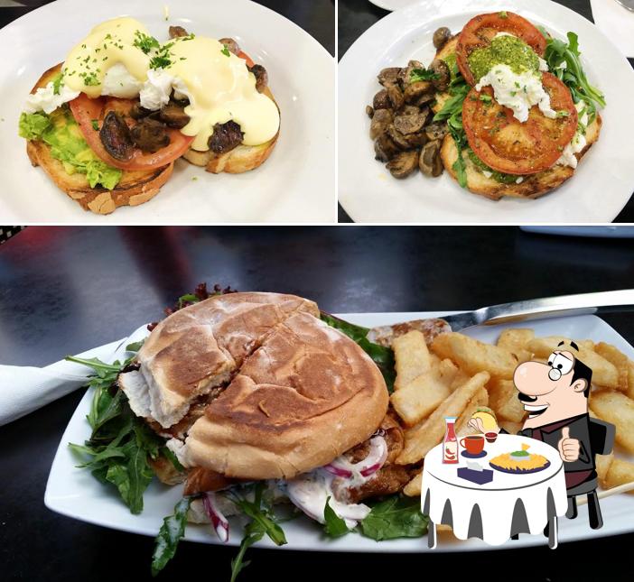 Order one of the burgers served at Rocco's Cafe Five Dock