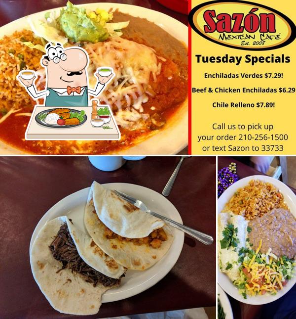 Food at Sazon Mexican Cafe