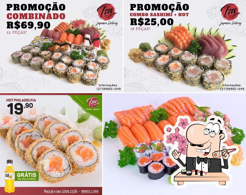 Experimente diferentes opções de sushi