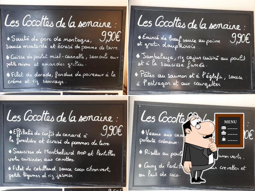Super Cocotte offers a blackboard menu