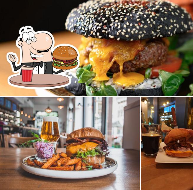 Order a burger at Craft Head Brewpub & Bistro