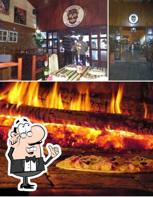 O interior do Pizzaria Rustico