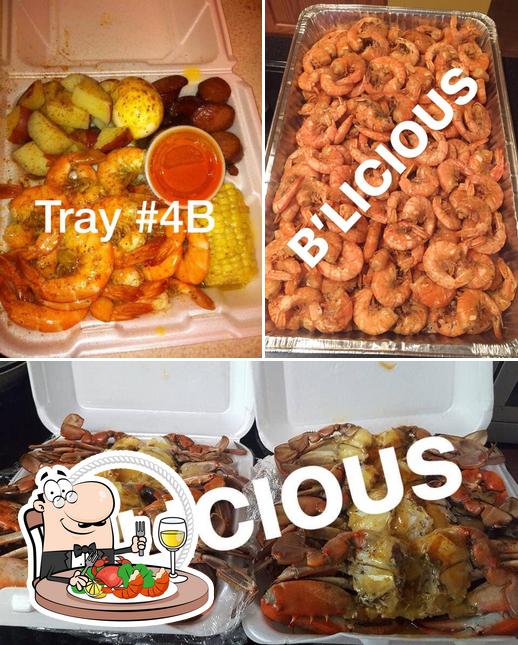 Order seafood at B'Licious