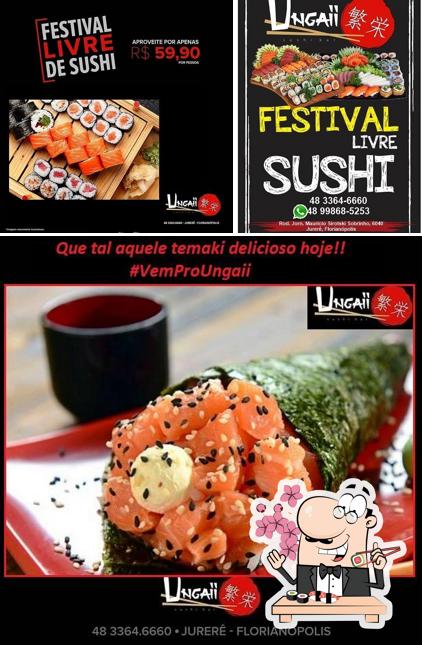 Escolha diversas opções de sushi