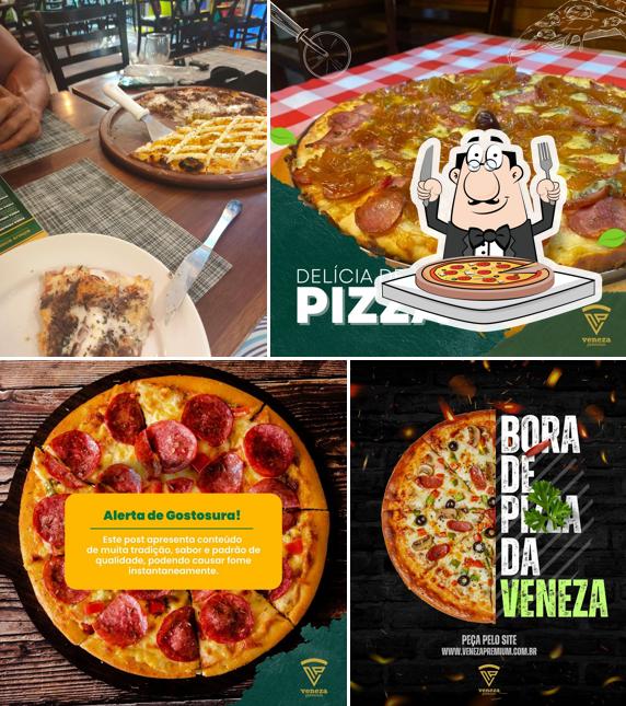 Peça pizza no Veneza Pizzaria Premium