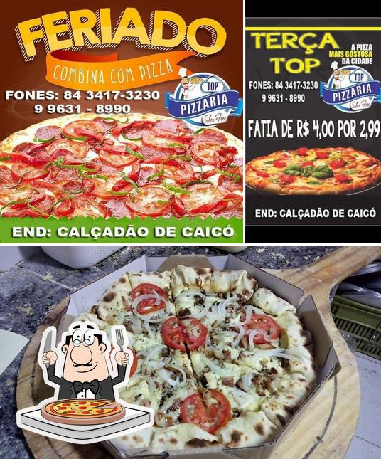 Consiga pizza no Top Pizzaria - Sabor Fino