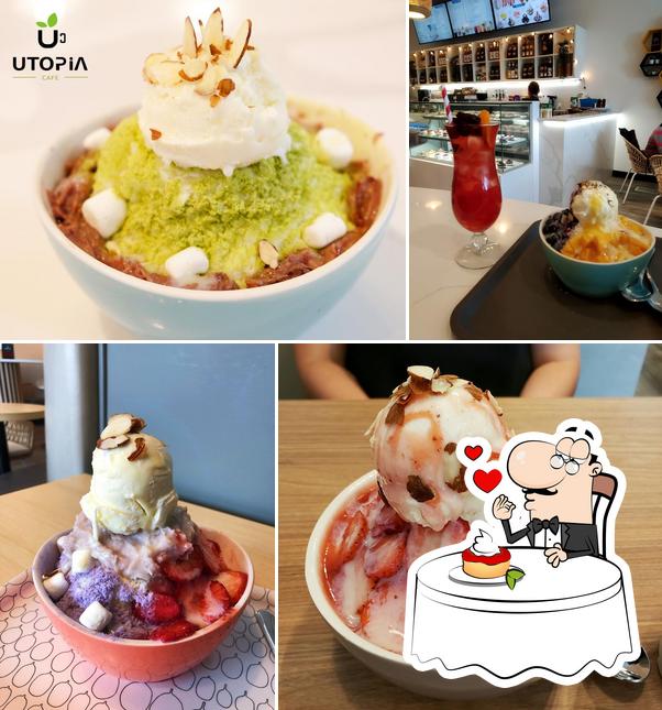 Utopia - Brewtopia Cafe and Bakery propose une variété de desserts