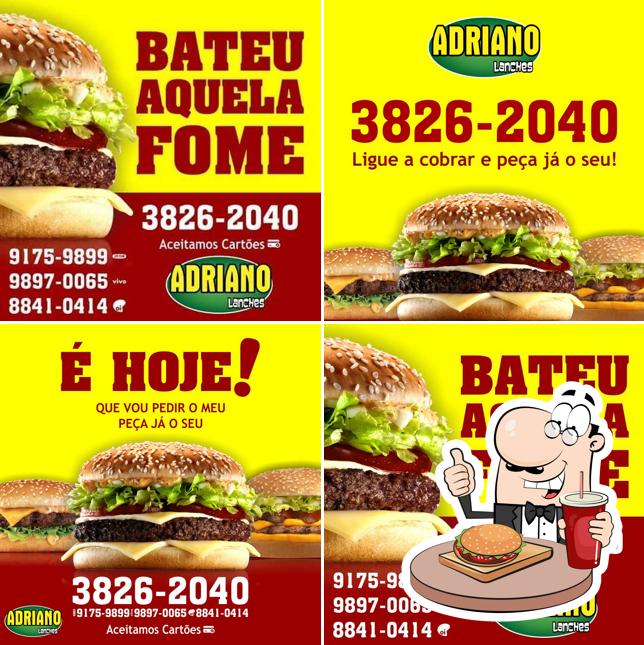 Consiga um hambúrguer no Adriano lanches