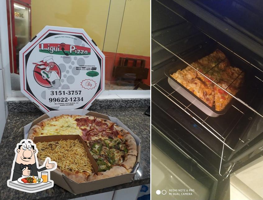 Comida em ligui pizza