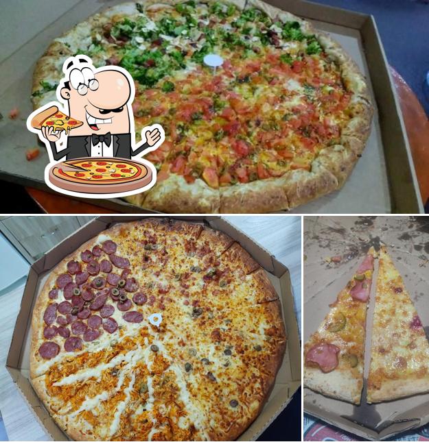 No Gigantesca Pizzaria, você pode degustar pizza