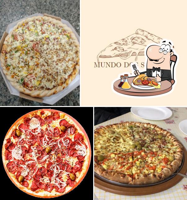 Peça pizza no Pizzaria Mundo dos Sabores