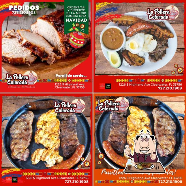 Elige un plato con carne en LA POLLERA COLORADA CLEARWATER