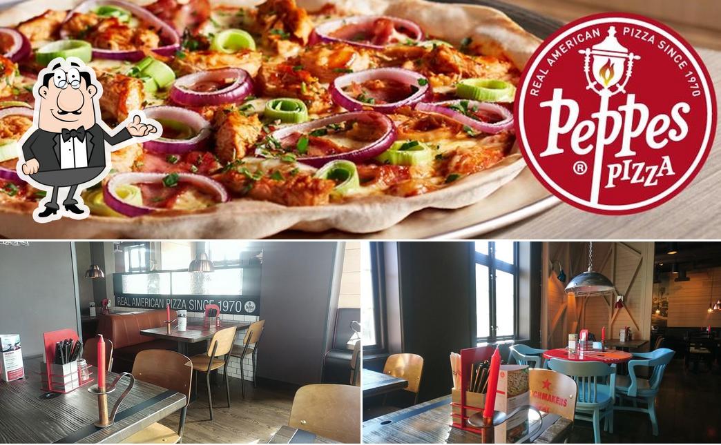 Among different things one can find interior and pizza at Peppes Pizza - Asker