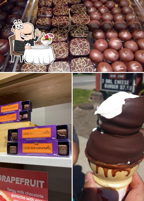 Purdys Chocolatier sert une éventail de desserts