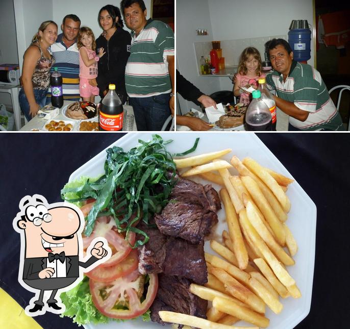 A foto da interior e comida a Picanha na Chapa