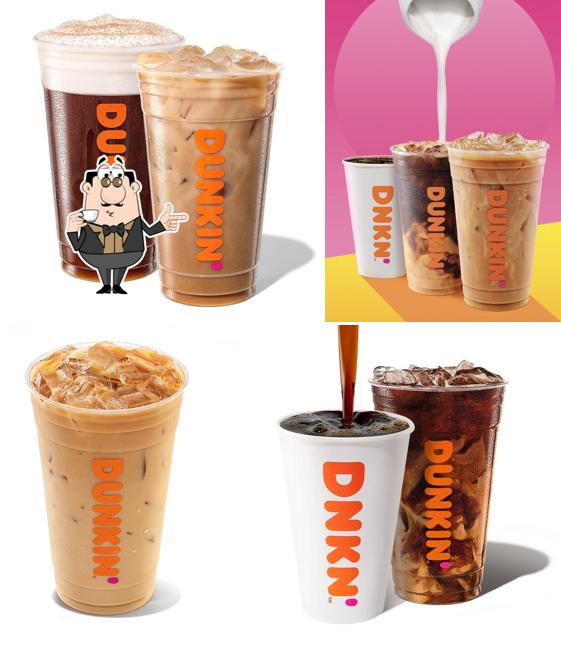 Try out different drinks served at Dunkin'