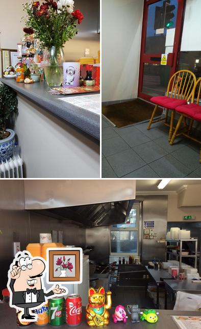 Among different things one can find interior and beer at Golden Wok Chinese Takeaway