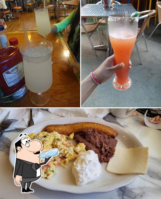 Take a look at the picture displaying drink and food at Cabana Latina