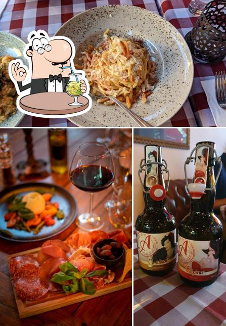 This is the photo displaying drink and food at Italiana Östermalm - Italiensk restaurang