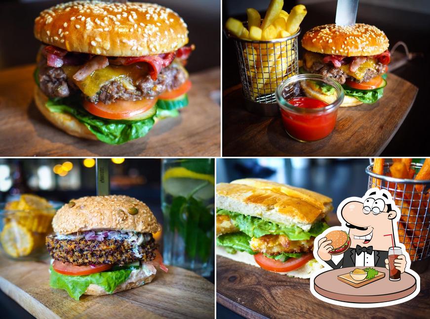 Get a burger at Bar Stadtschenke