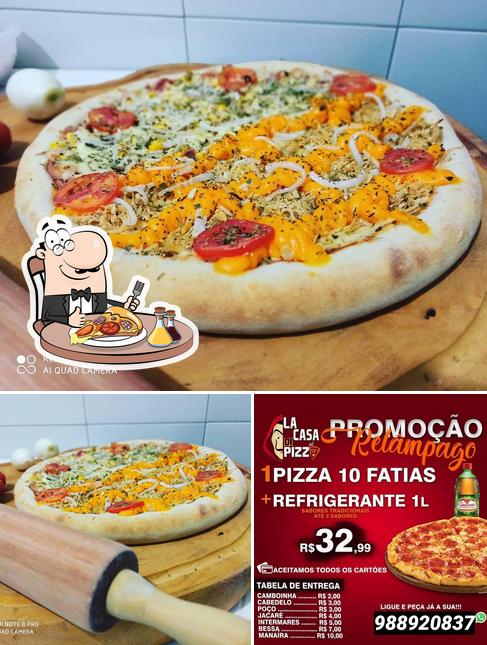Escolha pizza no Lá Casa Di Pizza Express