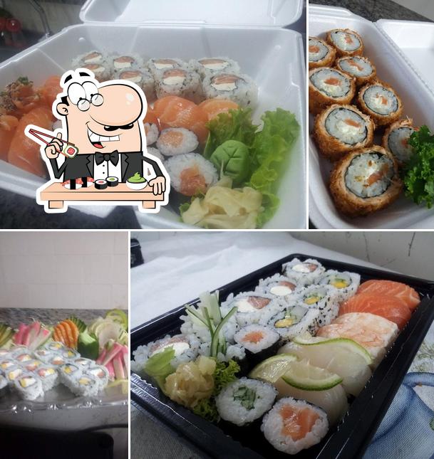 Prove diversas opções de sushi