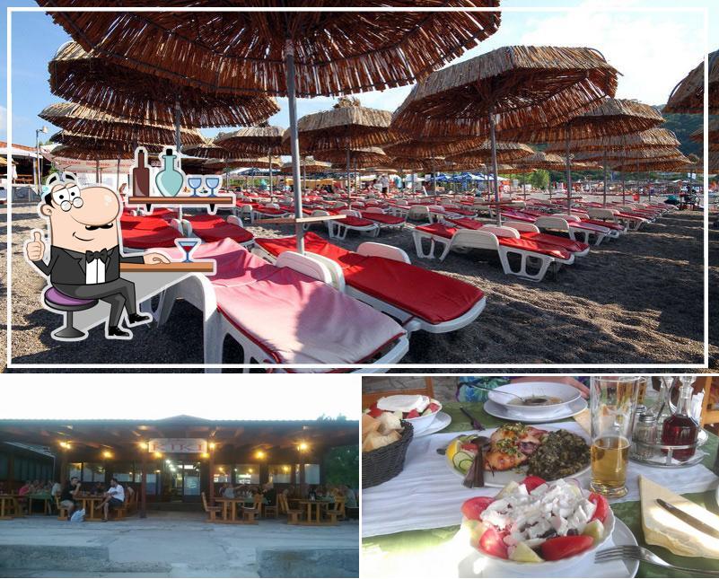 Observa las imágenes que muestran interior y comida en Escallera Beach Jaz & Restoran Kiki Jaz