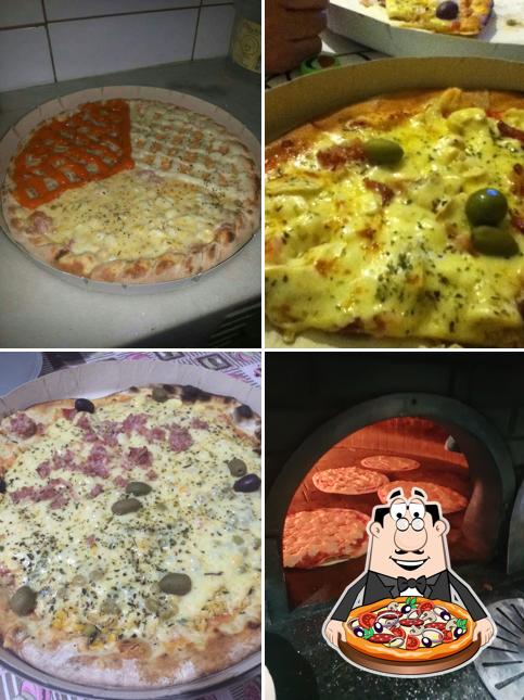 Escolha pizza no Pizzaria Dom Jordaõ