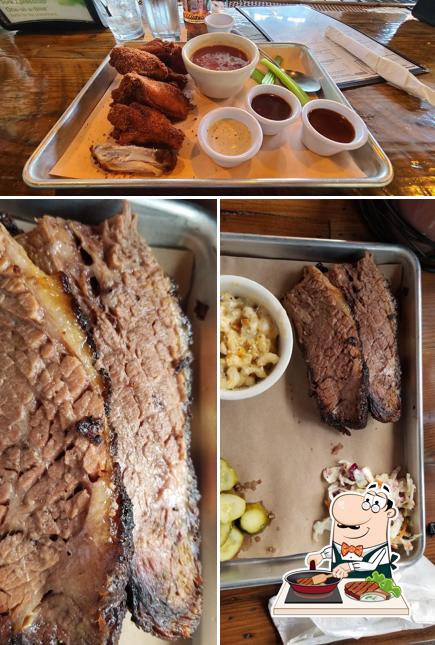 Pick meat dishes at Cinder BBQ