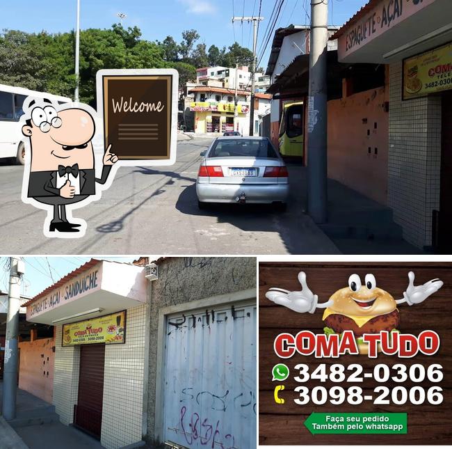 Look at the picture of COMA TUDO LANCHES