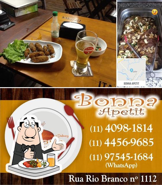 The image of food and beer at Bonna Apetit