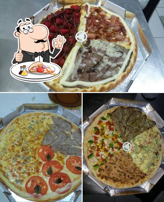 Peça diversos variedades de pizza