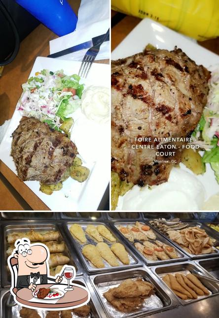 Elige un plato con carne en Aqua Lunch