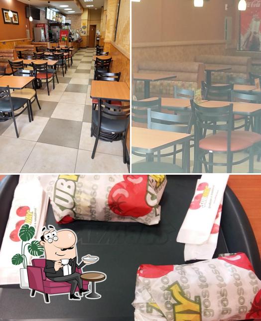 O interior do Subway